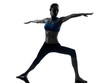 woman exercising yoga