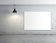white poster in room