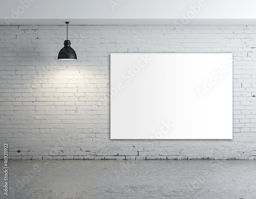 Illustration: white poster in room white poster in room