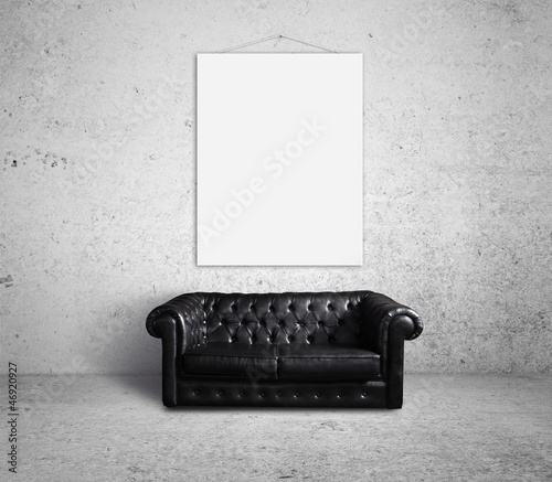 Photo: empty poster on wall empty poster on wall