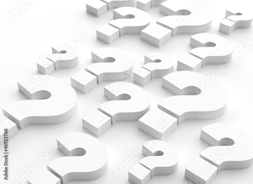 Illustration: Question Marks - 3D Symbols Question Marks - 3D Symbols