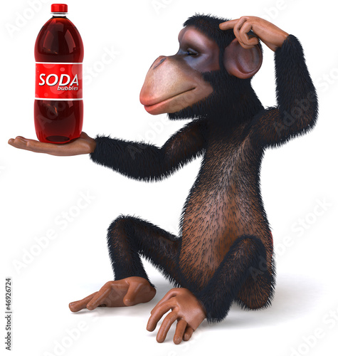 Illustration: Monkey and soda Monkey and soda