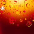 Elegant Christmas with gold balls. EPS 8