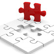Red piece of puzzle