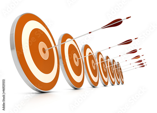 Illustration: business background concept, reaching goals business background concept, reaching goals
