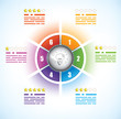 Buiness diagram template with six parts