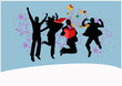 Office christmas party background