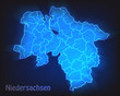 Karte von Niedersachsen als Scribble