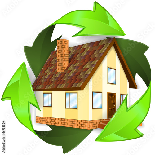 Vector: Ecological and Energy Saving Concept Ecological and Energy Saving Concept