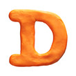 Plasticine letter isolated on a white background