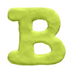 Plasticine letter isolated on a white background