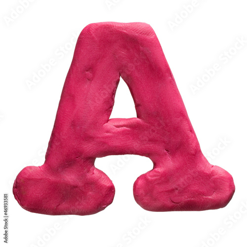 Photo: Plasticine letter isolated on a white background Plasticine letter isolated on a white background