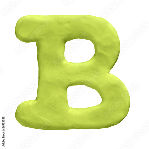 Photo: Plasticine letter isolated on a white background Plasticine letter isolated on a white background