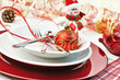 natale tavola in rosso