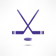 Hockey Stick And Puck Icon