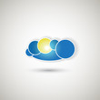 Weather icon. Cloud symbol.