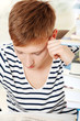 Photo: Teen boy learning Teen boy learning