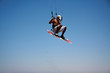 Kitesurfer jumping