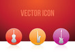 vector icon set music color