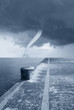 Photo: twister on the sea under dramatic sky twister on the sea under dramatic sky