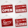 Vector: Red Isolated Signs Set Red Isolated Signs Set
