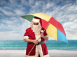 Santa Claus on the Beach