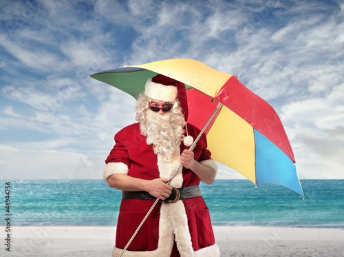 Photo: Santa Claus on the Beach Santa Claus on the Beach
