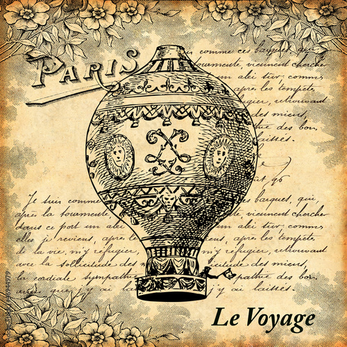 Illustration: Voyage en montgolfière Voyage en montgolfière