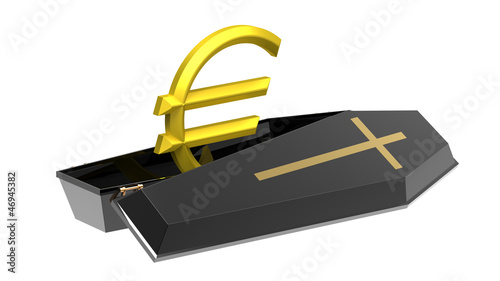 Illustration: Euro in coffin Euro in coffin