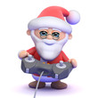 Santa plays a videogame