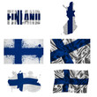 Finnish flag collage