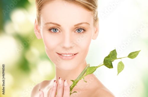 Photo: woman with sprout woman with sprout