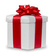 Photo: gift box over white background gift box over white background