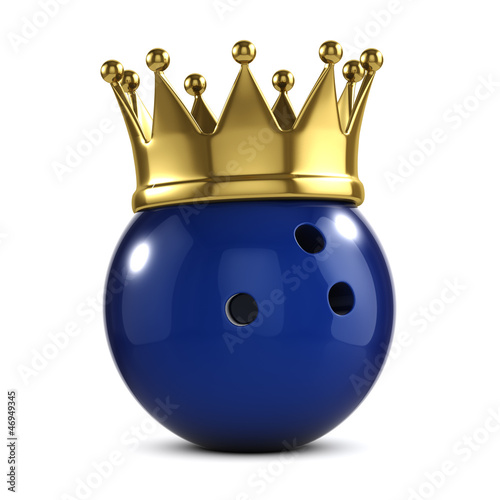 Illustration: Bowling ball gold crown winner Bowling ball gold crown winner