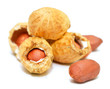 Photo: Peanuts isolated on white background Peanuts isolated on white background