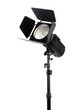 Studio lighting on white background close-up