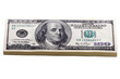 one hundred dollar bills isolated