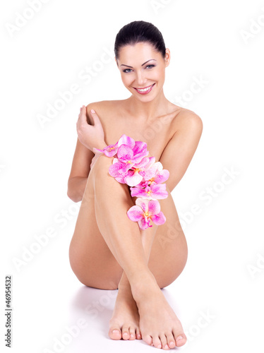 Photo: Beautiful smiling naked woman Beautiful smiling naked woman