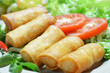 Crispy Chinese Traditional Spring rolls food