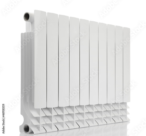 Photo: Radiator on white background Radiator on white background