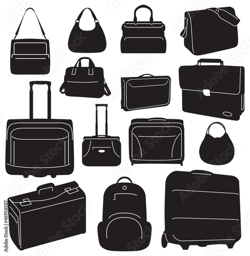 Vector: Travel bags and suitcases collection Travel bags and suitcases collection
