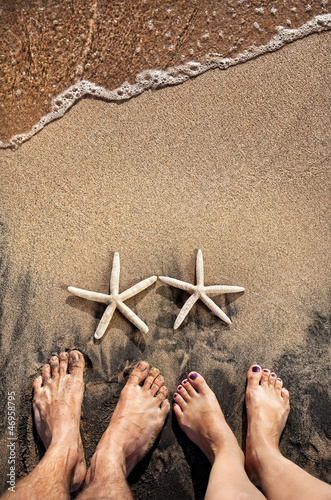 Photo: Legs and starfishes Legs and starfishes