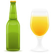 Illustration: beer bottle and glass illustration beer bottle and glass illustration