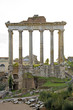 Detail of unrecognisable temple at the Fori Imperiali in Rome