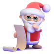 Santa has a big list of good children at Christmas