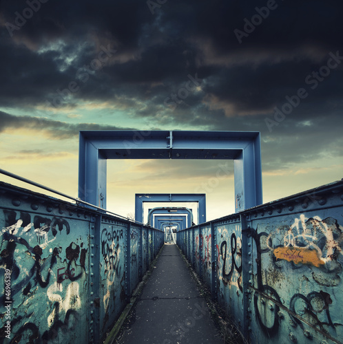 Photo: iron foot bridge iron foot bridge