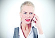 Confused girl with a cellphone