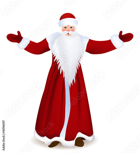 Vector: Santa Claus wishes you a Happy New Year and Merry Christmas Santa Claus wishes you a Happy New Year and Merry Christmas