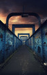 dark foot bridge