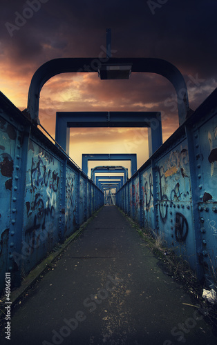 Photo: dark foot bridge dark foot bridge